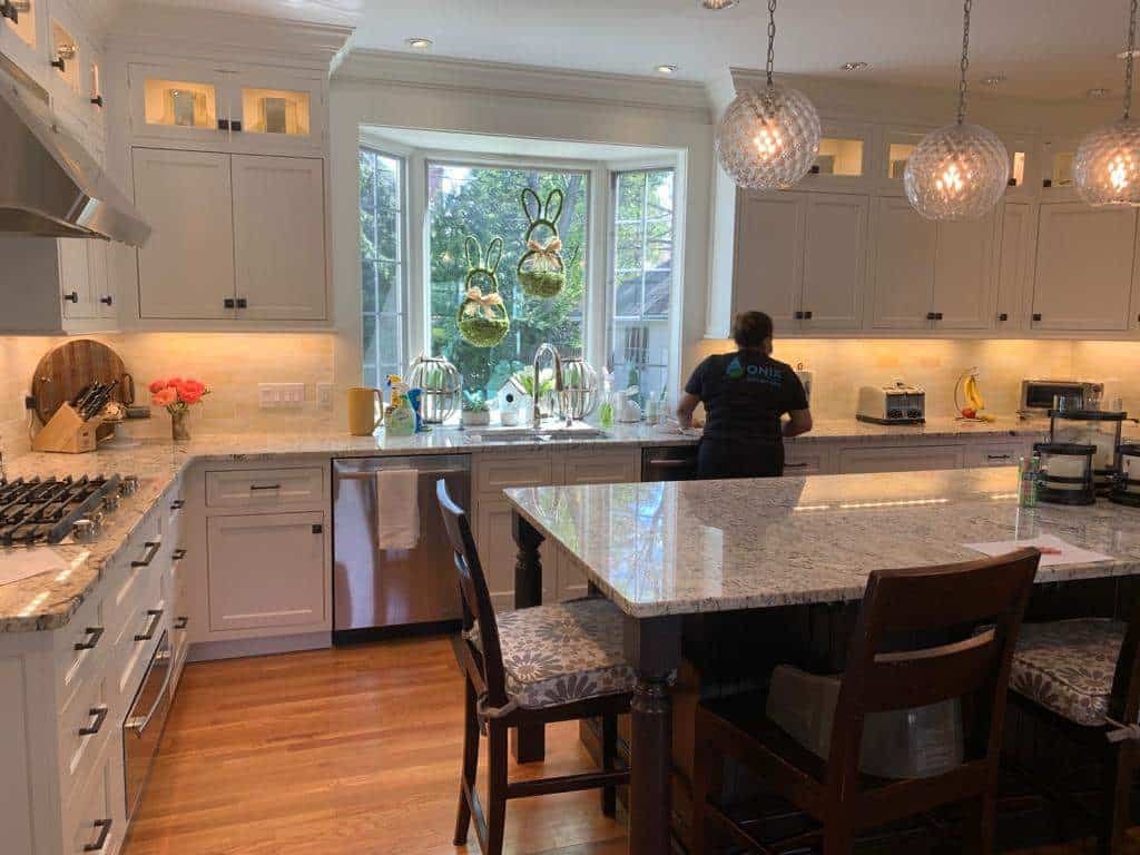 Dining Room & Living Room Cleaning 40 Onix Apartment Move out Cleaning near Charlestown, Boston Ma 02129 - How to Clean Granite Countertops